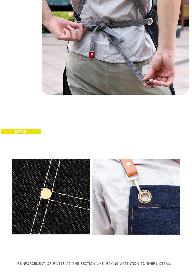 Men’s Apron – Korean Style | Anti-Fouling & Comfortable for Cooking and Gardening