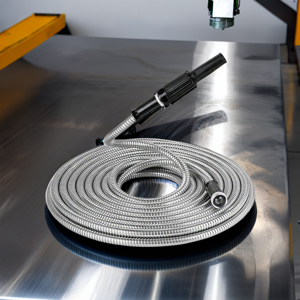 Tuyau de Jardin Métallique – Acier Inoxydable | Flexible, Durable & Étanche