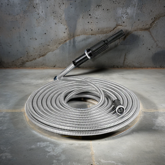Tuyau de Jardin Métallique – Acier Inoxydable | Flexible, Durable & Étanche