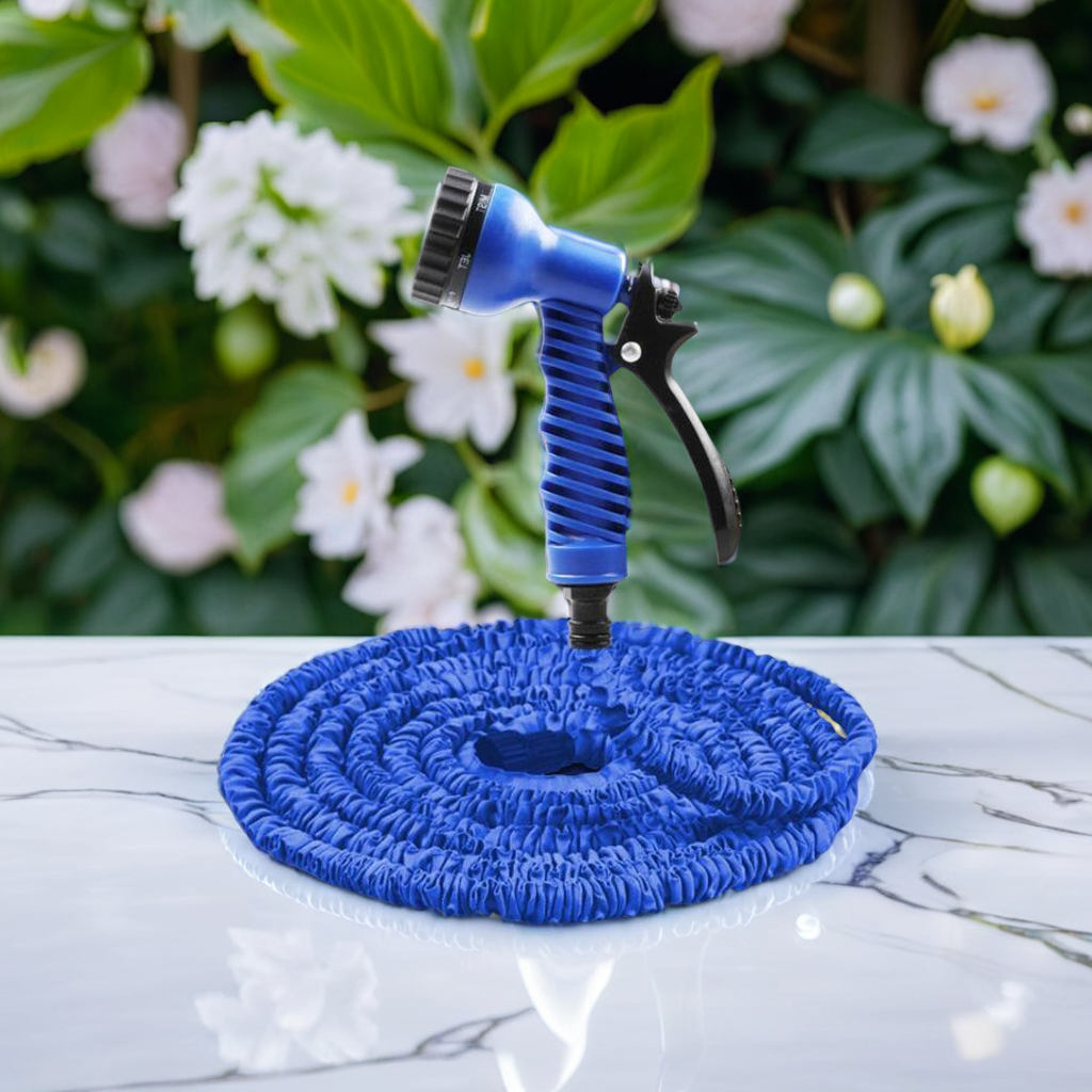 Tuyau d’Arrosage Extensible avec 7 Modes de Pulvérisation – Durable & Flexible