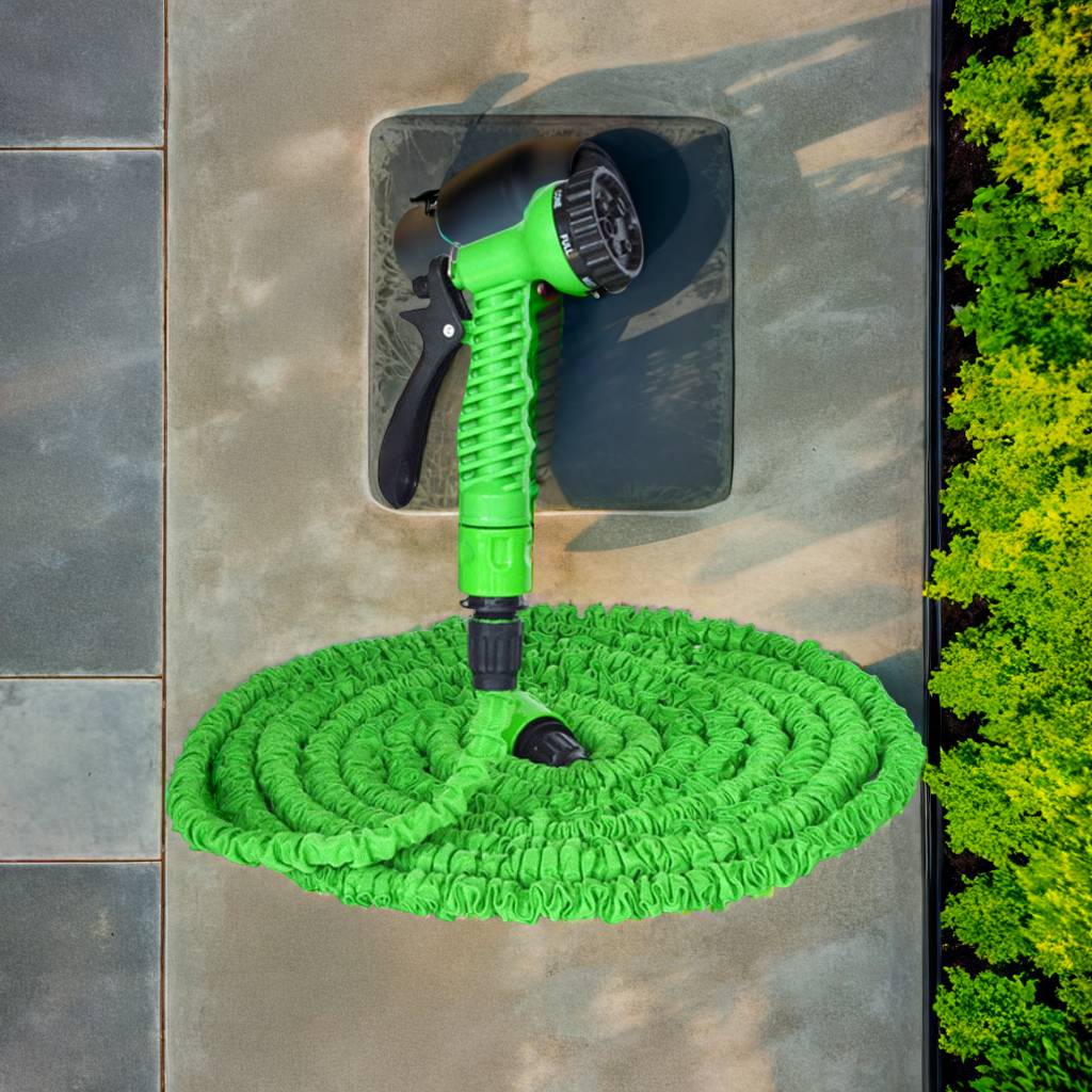 Tuyau d’Arrosage Extensible avec 7 Modes de Pulvérisation – Durable & Flexible