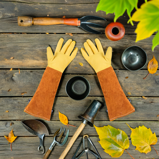 Gants de Jardinage – Gants Longs en Cuir Anti-Épines pour la Taille des Rosiers, Hommes & Femmes