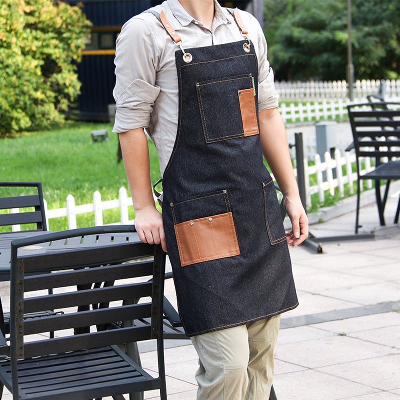 Men’s Apron – Korean Style | Anti-Fouling & Comfortable for Cooking and Gardening