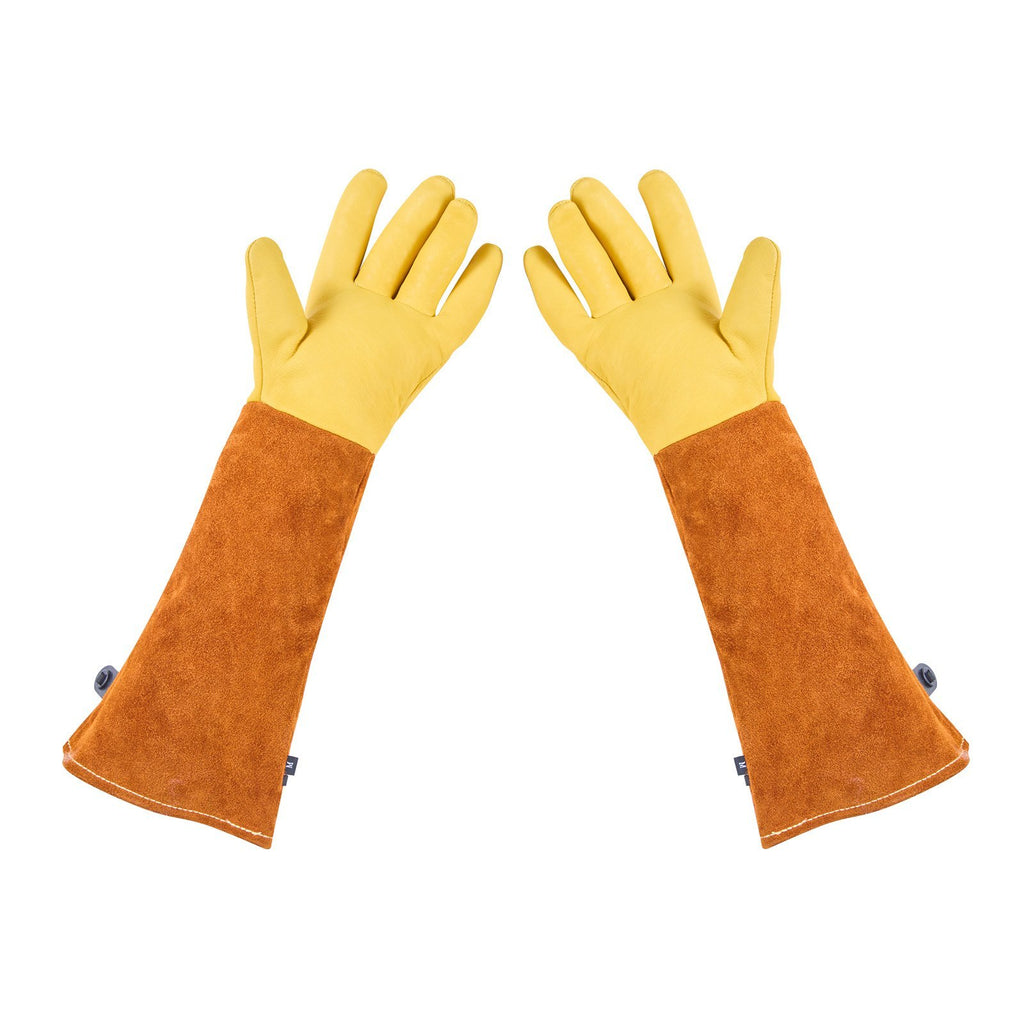 Gardening Gloves – Thorn Proof Long Leather Rose Pruning Gloves for Men & Women