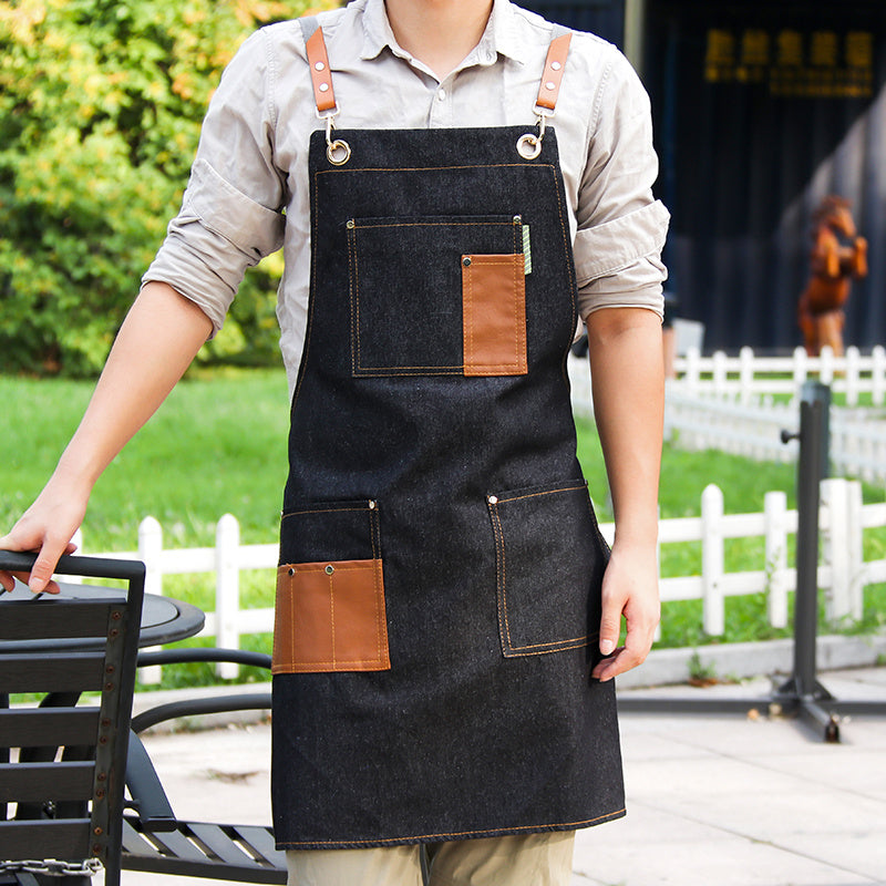 Men’s Apron – Korean Style | Anti-Fouling & Comfortable for Cooking and Gardening