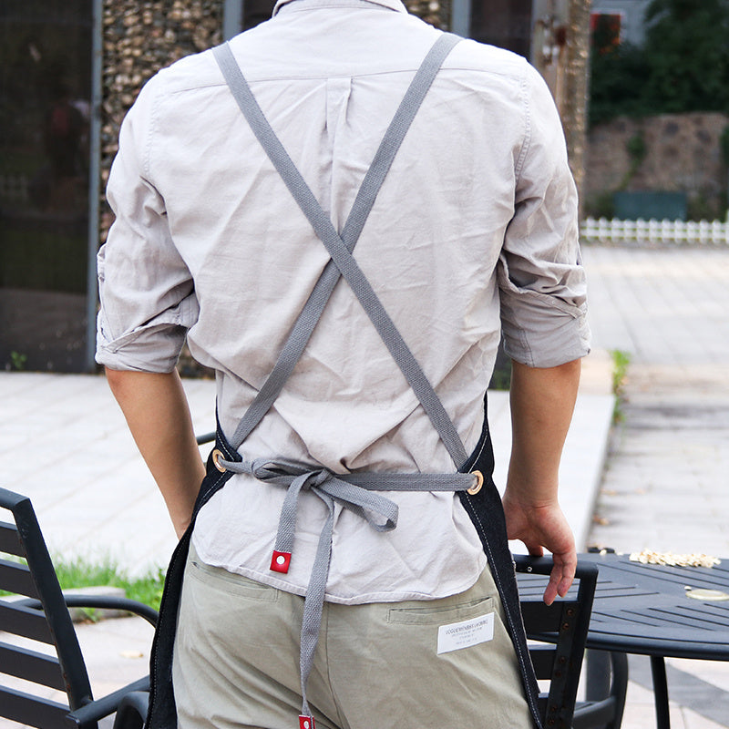Men’s Apron – Korean Style | Anti-Fouling & Comfortable for Cooking and Gardening
